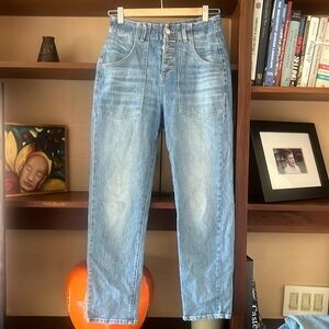Veronica Beard Arya Straight High Rise Jeans